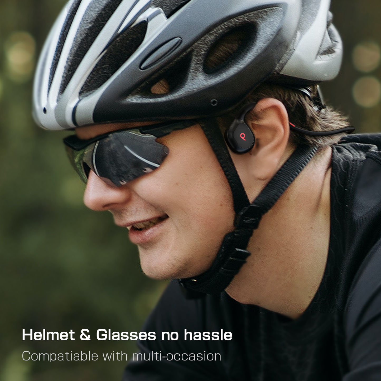 Bone Conduction Headphones, Open-Ear Bluetooth Headphones, Sport Headphones Wireless Running Headset for Workout Gym, Bluetooth Earphones Built-in Mic